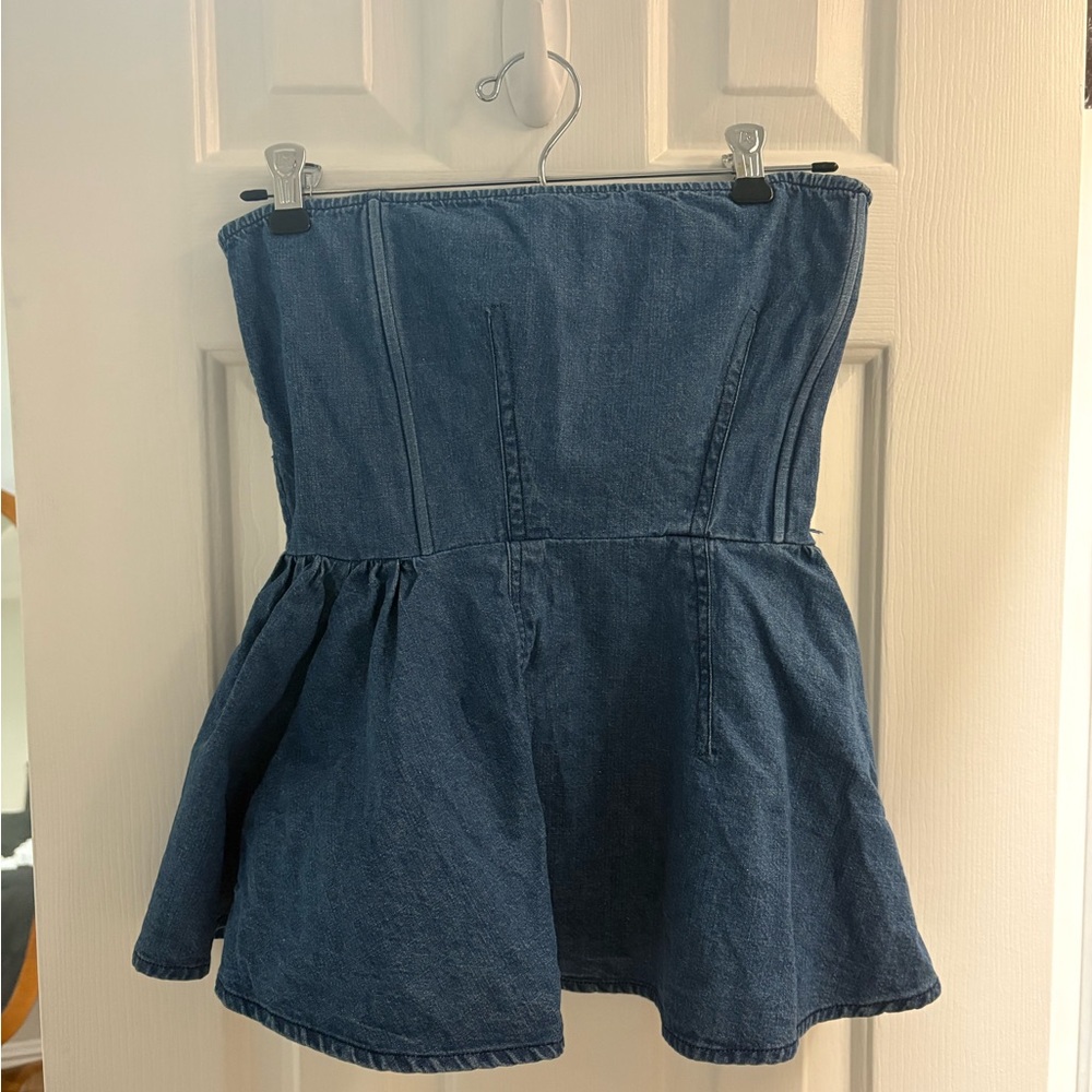 Olivaceous Blue Denim Top
